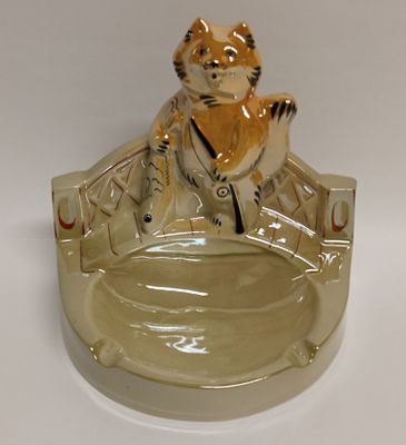 Статуэтка-пепельница Кот-рыбак" фарфор Богданович