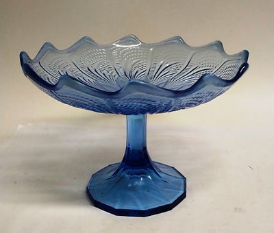 Ваза для фруктов Цветочный узор стекло СССР