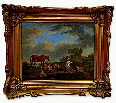 Картина Пастушка авт Дюран Европа 19 век. Автор: Дюран 
Материал: холст/масло 
Размеры: 51 х 43 