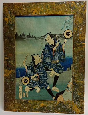 Старинная японская картина КАБУКИ Япония 19 век. Материал: Бумага 
Страна: Япония 19 в 
Автор: 