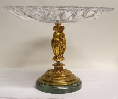 Ваза ТРИ ГРАЦИИ позолоченная бронза BACCARAT хрусталь 19 век. Материал: Бронза 
Страна: Франция 