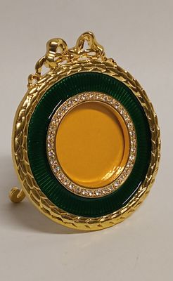 Миниатюрная фоторамка в стиле Фаберже FR 06-21 №1. Состояние: Отличное 
*Материалы: сплав 