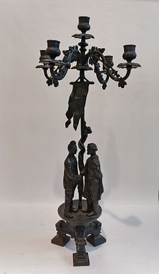 Канделябр Франко-русский союз Кас.З. Россия 
Чугун 
Размеры: 70 см 
Состояние Отличное