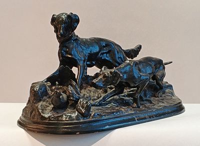 Скульптура Охота на куропаток Куса СССР 1967 г. Чугун Куса 
СССР 1967 г 
Размеры: 39 х 21 см 