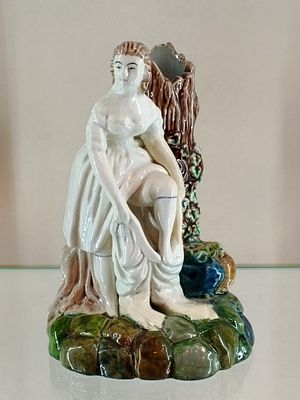 Чернильница-карандашница &laquo;После купания&raquo; М.С. Кузнецов Россия в конце XIX . Россия 19 в 