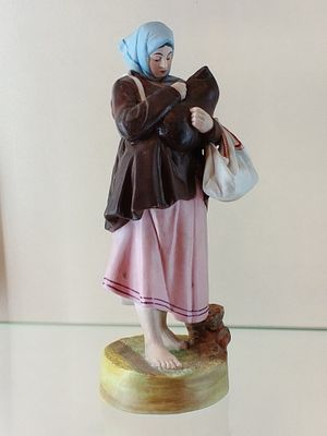 Скульптура &laquo;Горькая доля&raquo; ф-ка Гарднера 1870-е - 1880-е годы. Россия 19 в 
Размеры 23 см 