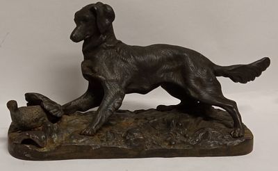 Собака с куропаткой Кас.З 1910 г О.Самойлин. Состояние: Отличное 
Ширина: 33 сантиметров 