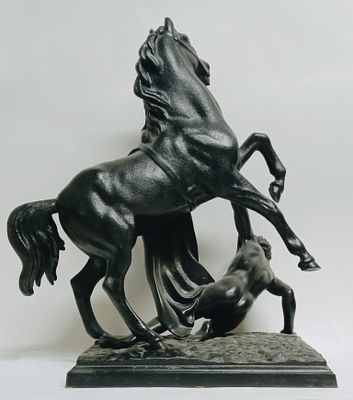 Скульптура Упавший Всадник чугун Куса СССР 1963. Год: 1963 
Состояние: Отличное 
Высота: 41 