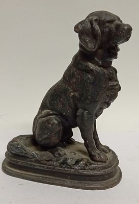 Статуэтка Собака чугун УЗТМ СССР. Редкое клеймо чугуна УЗТМ (Уральский завод тяжелого 