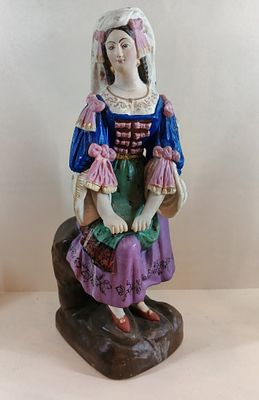 Статуэтка Итальянка Фенелла Гарднер 1870е гг. Гарднер Ф.Я. (Мануфактура) 
Выполнена по модели 