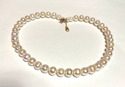 Жемчужное колье в золоте. Состояние: Отличное 
*Размеры: длина 48 см, Материалы: натуральный 