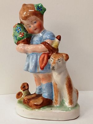 Статуэтка Девочка с собакой Венгрия. Материал: Фарфор 
Страна: Венгрия 
Состояние: Отличное 