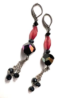 Авторские серьги &laquo;Загадочная Кения&raquo;. Состояние: Отличное 
*Материалы: ювелирное стекло 