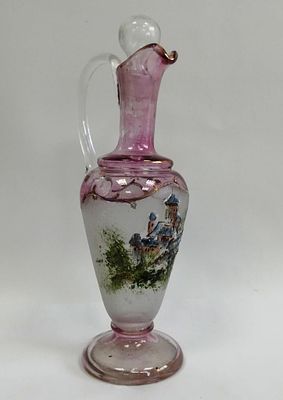 Графин Альпийская деревня. Материал: Стекло 
Страна: Европа 
Время: 20 век / 1 четверть 