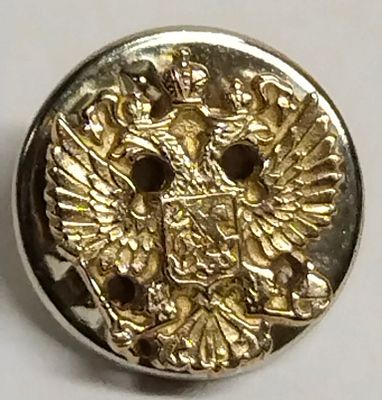 Фрачный знак Герб России белое золото 585. Материал: золото 585 
Страна: Россия 
Год: 2000 