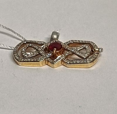 Подвеска Млечный путь золото 585 рубин бриллианты 
. Материал: золото 585 рубин 0,33 карата 