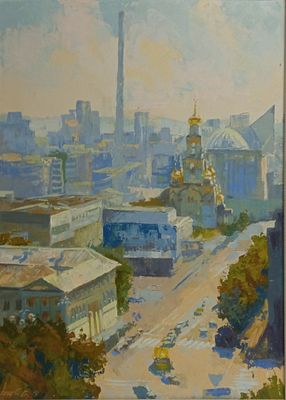 Картина День. Екатеринбург. Автор Нетреба Е.С. 2013 год. х\м. Материал: Холст / Масло 
Страна: 