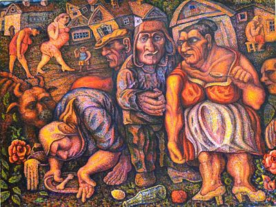 Картина Соседи Автор: Феоктистов В.П х/м. Автор: Феоктистов Владимир Петрович 
Материал: холст 