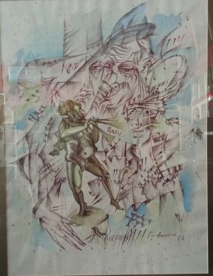 Картина Лос-Анджелес Калинин А 1990-е гг. Материал: Бумага 
Страна: США 1996 
Автор: Александр 