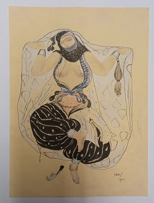 Картина БАКСТ Л.С Эскиз костюма одалиски к балету ШЕХЕРЕЗАДА 1910 г. Материал: Бумага 
Страна: 
