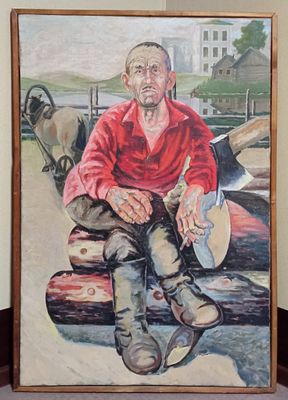 Картина ПЛОТНИК. Перекур СССР х/м. Материал: Холст 
Страна: Россия 
Время: не задано 
Состояние: 