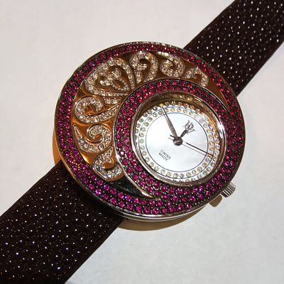 Часы наручные женские Da Vinci Швейцария-Италия. *Размер корпуса D 46 мм, ремешок из кожи ската 