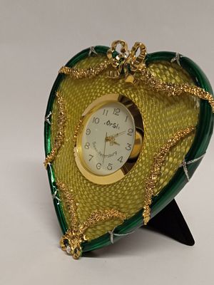 Часы настольные в стиле Фаберже FRC 19-15 №1. Состояние: Отличное 
*Материалы: сплав цветных 