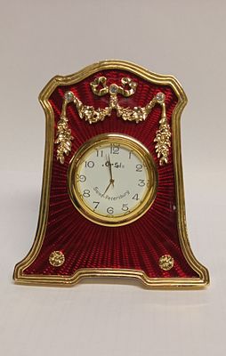 Часы настольные в стиле Фаберже FRC 19-05. Состояние: Отличное 
*Материалы: сплав цветных 