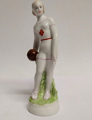 СУПЕР-ЛОТ Статуэтка Физкультурница-Динамовка ЛФЗ 1930-е гг. Одна из самых первых статуэток 