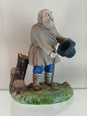 Слепой попрошайка Дмитровский з-д 1920-1930 г. РФСР 
Размеры 15 х 12 см 
Состояние Отличное. 