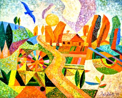 Картина "Синяя птица " авт Лесухина А. Материал: Холст 
Страна: Россия 
Состояние: Отличное 