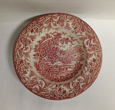 Тарелка Англия . Материал: Фаянс 
Страна: Великобритания 
Состояние: Отличное 
Диаметр: 22 