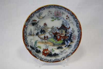 Тарелка декоративная Пагода Англия 1930. Материал: Фарфор 
Страна: Великобритания 1930 гг 