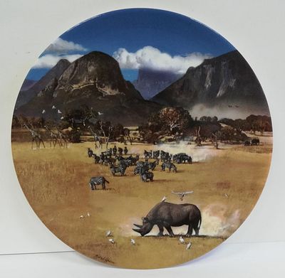 Настенная тарелка Саванна Англия Wedgewood. Материал: Фарфор 
Страна: Великобритания 
Автор: 