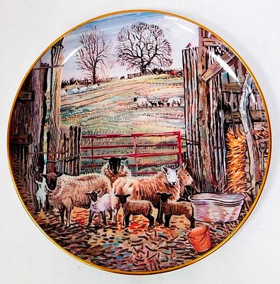 Тарелка декоративная Овечки Англия 1960. Материал: Фарфор 
Страна: Великобритания 1960 гг 
