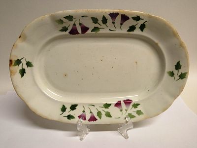 Тарелка для пирожков Конаково 1930-е СССР. Материал: Фаянс 
Страна: СССР 1930 гг 
Состояние: 