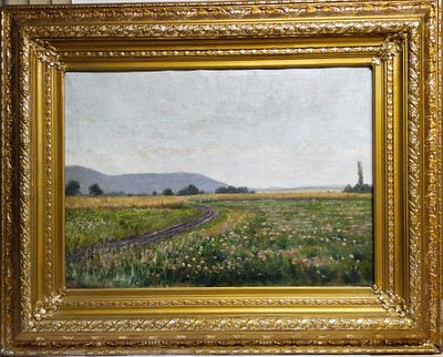Картина "Уральский пейзаж" автор Денисов-Уральский Россия 1890-1910 гг. Материал: Холст 
Страна: 
