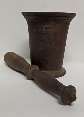 Ступка с пестом Касли 1907 год мастер Свистунов