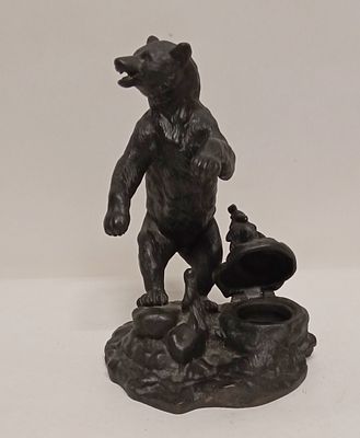Чернильница медведь у пня. Касли 1960 г