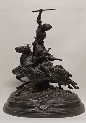 Скульптура &laquo;Джигитовка&raquo; Кас.З 1898-й год &laquo;Ф. Самойлин&raquo;
