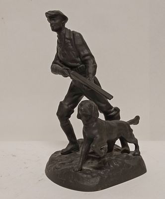 Статуэтка Охотник с собакой Касли СССР