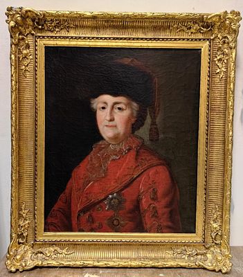 Портрет Императрицы Екатерины II в дорожном костюме 1780 – 1790е гг. Страна: Россия 19 в 
Автор: 