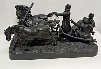 Скульптурная композиция Тройка зимой Касли