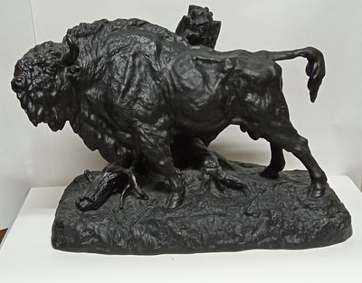 Скульптура ЗУБР У ПНЯ Большой ЗАВ.Касли 1940 гг