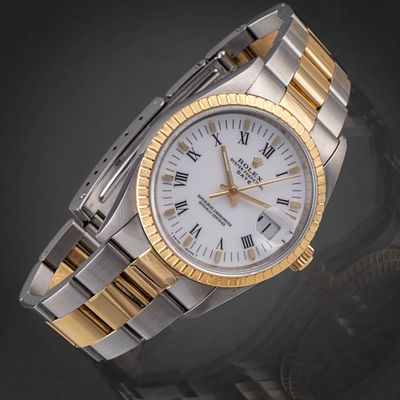Reloj Rolex referencia 15223 en acero y oro amarillo de 18 kt. Dial de color blanco con 
