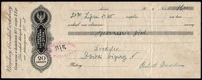 Вексель, 1935 года, Польша. Размер: 280х117 мм 
Состояние как на фото, имеются следы бытования