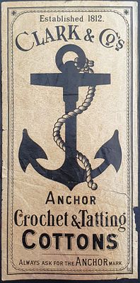 Этикетка реклама канатов компании Кларк и Ко. Размеры (мм): 115х234 
Состояние: на фото 