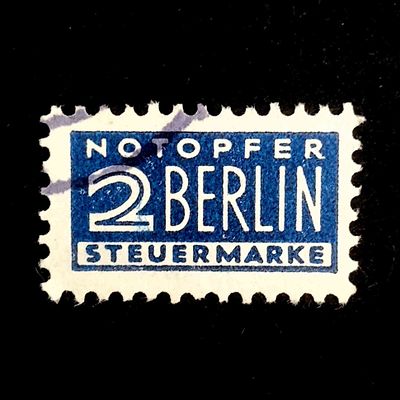 Почтово-налоговая марка в пользу Западного Берлина, Германия, 1948-1950 года. Количество марок: 