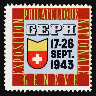 Рекламная марка, Национальная филателистическая выставка в Женеве (GEPH 17-26 SEPT. 1943) 