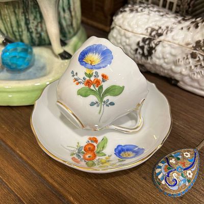 Кофейная пара Синеглазки, Meissen, Германия, первая половина XX века. Германия, первая половина 